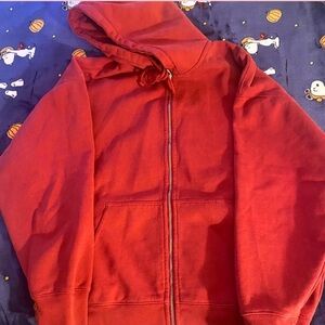 Brandy Melville Red Hoodie Jacket